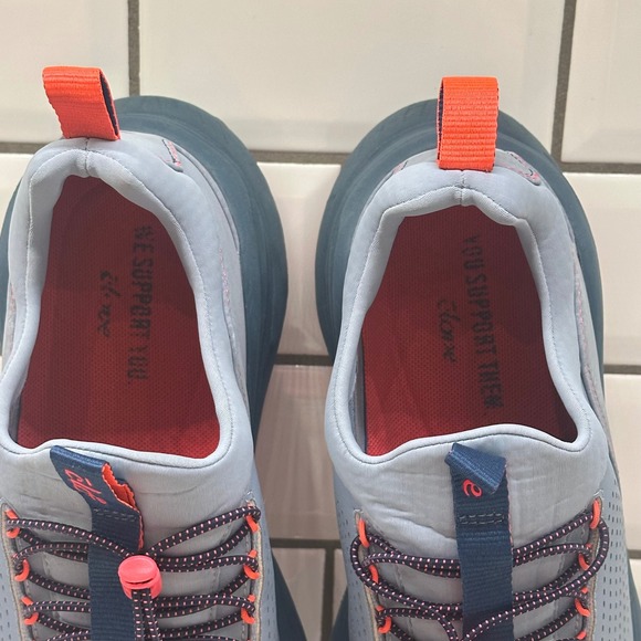 Clove Women Gray Orange Lace Sneakers Nursing Athletic Support‎ Shoes W 9.5 M 8 - Picture 8 of 9